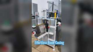 semi auto book cover casing in， photo books and other hardcover books and PU softcover books.