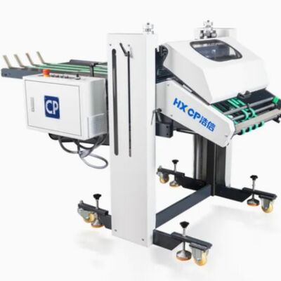 Paper Folding Machine with Stream Press Stack Delivery and Conveyor Belt Guidance for Sharp Fold and Exact Sheet Counting Capabilities