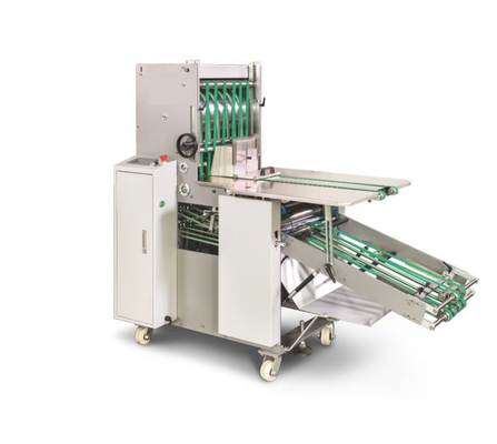 Folding Delivery and Ancillary Machine Specialized in Handling Folded Bound Products with Vertical Press Stacker Delivery