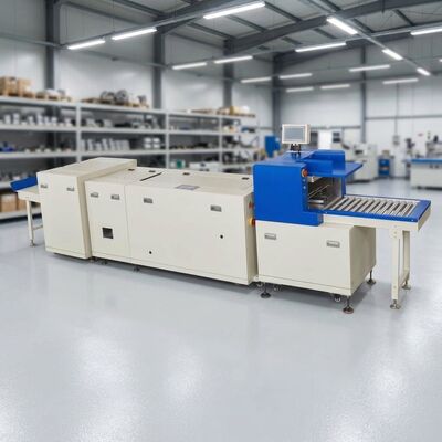 HX480P Automatic Line For Cover Feeding Stitching Folding Three Side Trimming