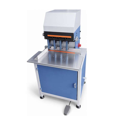 4-Head Paper Drilling Machine With Pneumatic Drive And 3-10mm Bits For Document Stacks